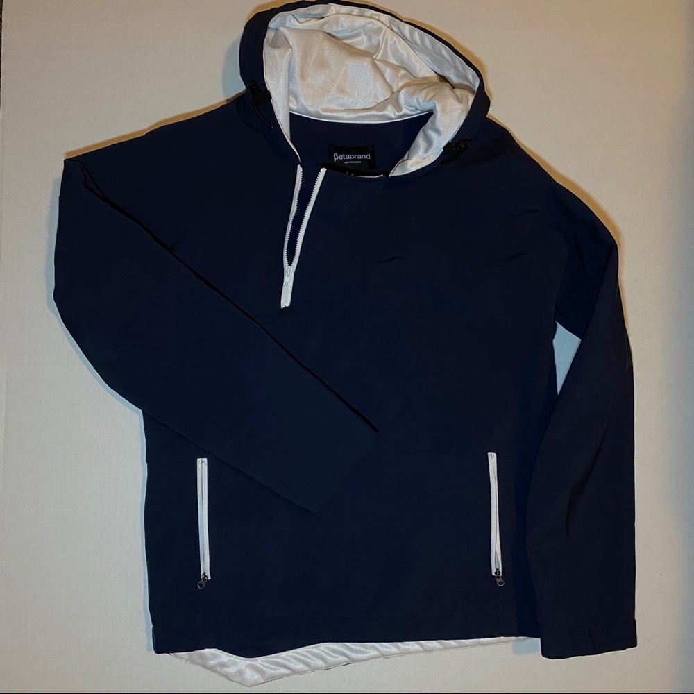 Betabrand DARPA Hoodie Small Navy Blue